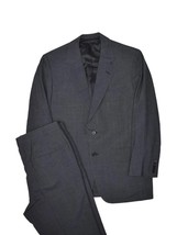 Hickey Freeman Suit Mens 41S Dark Grey Solid Jacket &amp; Pants Wool USA 34x30 - £105.67 GBP