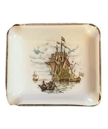 Lord Nelson Pottery Ashtray England Clipper Ships Ocean Rowboat Nautical - £9.61 GBP