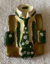 ⭕VTG, Art Deco, 70s/80s brooch, clay, ceramic, hand painted, shirt, suit... - $263.84 MXN