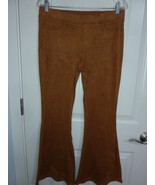 XHILARATION Women&#39;s Faux Suede Bell bottoms elastic waist Stretch fabric... - $20.29 CAD