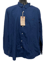 LP Jeans Navy Blue Men’s Long Sleeves Shirt Slim 44 - £16.85 GBP