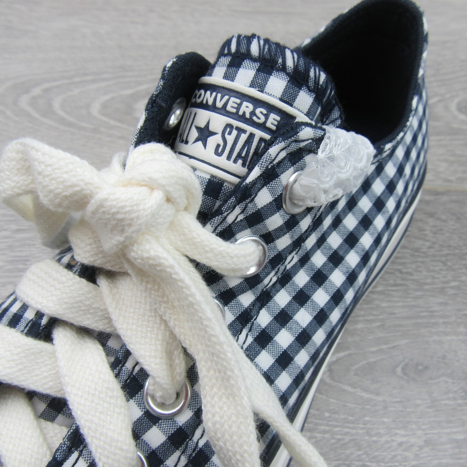 Converse CTAS Lift Platform Gingham Womens Size 8 Obsidian White NEW A13664C Item image 5