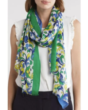 Kate Spade New York Floral Scroll Oblong Fringed Scarf - $89.07