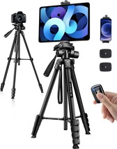 Phone Tripod Stand 68&quot; Tripod for Tablet with Remote Universal Holder Carry Bag  - £42.14 GBP