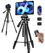 Phone Tripod Stand 68&quot; Tripod for Tablet with Remote Universal Holder Ca... - $53.60