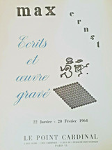 Max Ernst– Original Exhibition Poster – Le Point Cardinal – Paris - AFFICHE-1964 - $199.67