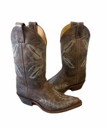 Justin Bent Rail BRL106 Size 9 Cowboy Boots Western Distressed Chocolate... - $1,316.98 MXN