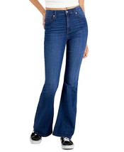 Celebrity Pink Women&#39;s Juniors High-Rise Stretchy Flare Jeans Blue 15 29x32 B4HP - £15.77 GBP