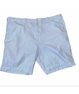 Tommy Hilfiger Seersucker striped blue and white Bermuda style shorts si... - $22.65