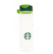 Starbucks Reusable Acrylic Bike Water Bottle Green Siren Mermaid Logo 24 Oz - £23.36 GBP