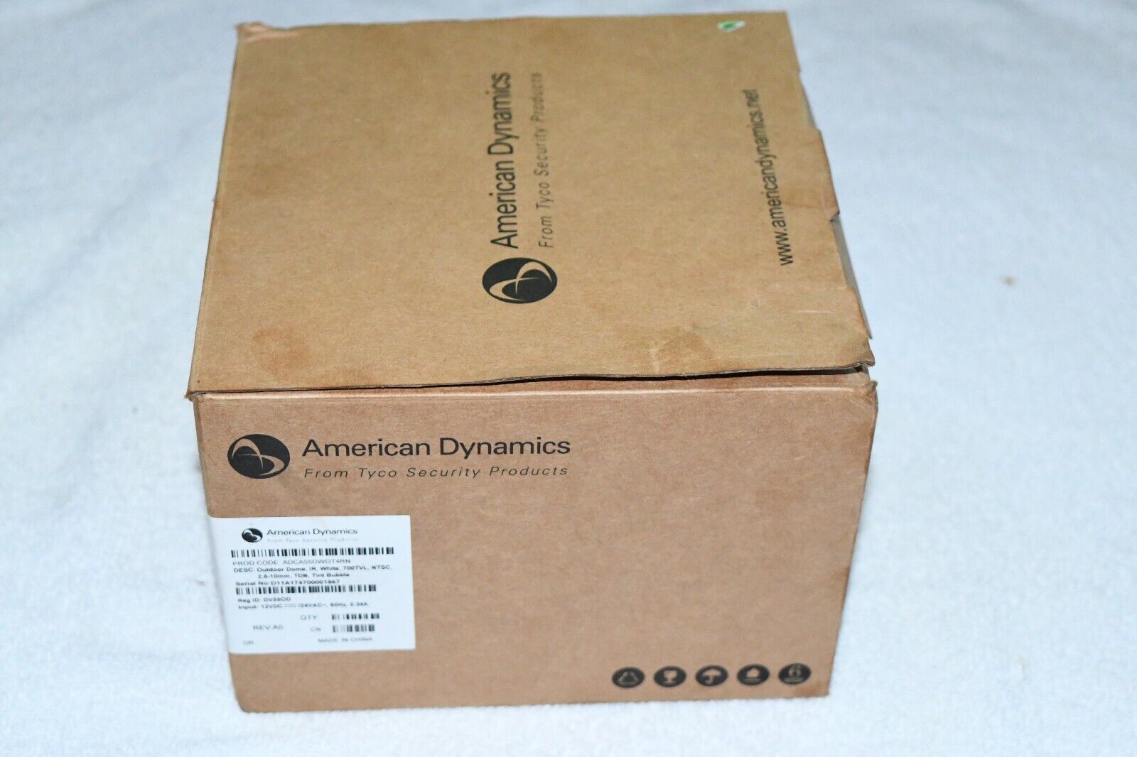 American Dynamics ADCA55DWOT4RN 700TVL Outdoor Dome Camera (White) w5c New - $104.65
