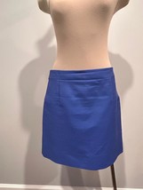 J Crew Mini Skirt Cobalt Blue 8 Lines Thick Cotton - £15.61 GBP