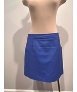 J Crew Mini Skirt Cobalt Blue 8 Lines Thick Cotton - $26.62 CAD