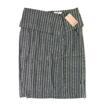 NWT MM. Lafleur Montgomery in Navy Ivory Thick Stripe Pencil Skirt 12 - £48.26 GBP