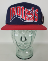 Vintage NWT Cleveland Indians Snapback Hat Spellout Chief Wahoo G Cap - £116.29 GBP
