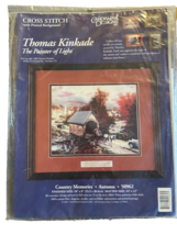 Cross Stitch Kit Holiday Thomas Kinkade Country Memories Autumn 50962 1996 - £10.36 GBP