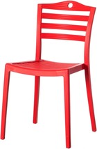 Red Contemporary Plastic Ladderback Dining Chair - £93.54 GBP