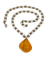 Vintage Natural Butterscotch Egg Yolk Baltic Amber Necklace 18.5” Long - €97,03 EUR