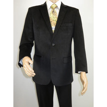 Men's Velvet Sports Coat Grammy Amy Award By BASSIRI  , LEONARDI J1042 Black image 8