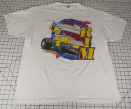 VTG 1998 Sprint Car Racing Men T-Shirt XL White Riding the Rim Outlaws *... - £19.63 GBP