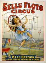 Decoration Poster.Interior design.Sells Floto circus.High wire Venus.6970 - £12.11 GBP+