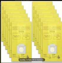 12 Pack Premium Replacement Canister Vacuum Bags For Kenmore, Panasonic - $15.79