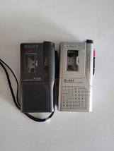 Lot Of 2 Micro Cassette Recorders Sony Vor M-529V, M-447 For Parts Repair - $25.94