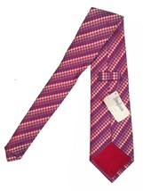 NEW Turnbull &amp; Asser Pure Silk Tie!  Red With Blue &amp; White Star Stripe D... - £66.69 GBP