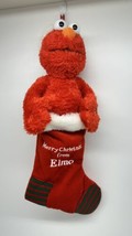 Merry Christmas from Elmo Musical Singing Motion Stocking Red Santa Hat. Tested - £15.55 GBP