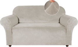 Stretch Love Seat Couch Covers With A Non-Slip Elastic Bottom For A Two-... - £33.59 GBP