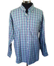 Sun River Shirt Men&#39;s Size X-Large Multicolor Plaid Button Collar Cotton Blended - £14.71 GBP