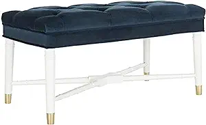 Safavieh Home Rory 35-inch Glam Navy Velvet Tufted Bench - $295.99