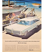 PONTIAC 65 Station Wagon - Beaches - Sail Boats Family  1965 Vintage Pri... - $184.36 MXN