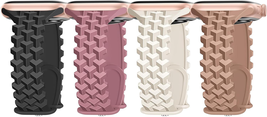 4 Pack Silicone Braided Y-Design Bands Compatible with Apple Watch Band ... - $29.59