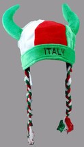 International Soccer World Cup Italy Plush Novelty Viking Cap Hat  ITALIA - £7.44 GBP