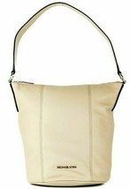 NWB Michael Kors Brooke Bucket Messenger Bag Ivory Cream Leather Dust Bag FS - £76.99 GBP