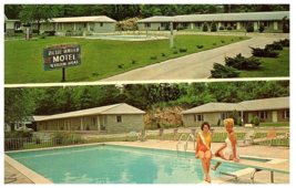 Blue Haven Motel &amp; Pool  Lake City Tennessee TN Split View  Postcard - £5.13 GBP