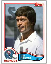1982 STCC #4 Topps Dan Reeves Denver Broncos Atlanta Falcons Cowboys Coach HOF - £2.94 GBP