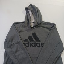 Adidas RN#88387 Men's Gray Drawstring Hoodie Pullover Sweatshirt Size Small image 14