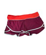 Lululemon Strapless Colorblock Tube Top Size 8 Red Burgundy Aqua Trim Po... - $503.42 MXN