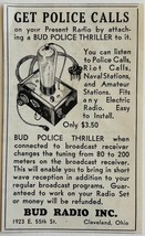 1932 Bud Radio Police Call Receiver Advertisement Tube Electronics DWP9A - $465.49 MXN