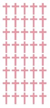 1&quot; Pink Cross Stickers Envelope Seals Religious Church School arts Crafts  - £1.55 GBP+