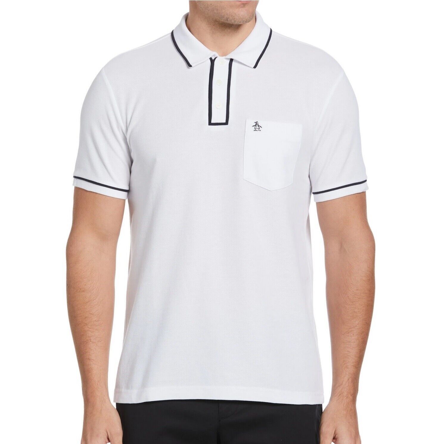 Original Penguin Men&#39;s The Earl Polo Pique Cotton Tipped Shirt Logo Brig... - $39.90