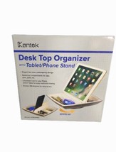 Kantek Two-Tone 360-Degree Rotating Smart Desk Organizer, 8.5&quot; x 8.5&quot; x 3&quot; - £13.22 GBP