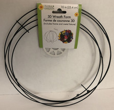 3D Metal Wreath Form by Floral Garden 10&quot;-SHIPS N 24HRS-BRAND NEW - £9.19 GBP