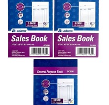 Adams Sales Book Receipt Invoice 3 Pack OB New DC3530 2010 Business Supp... - £23.91 GBP