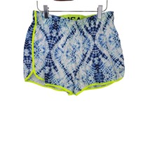 Victoria Secret Sport Pull On Shorts Medium Womens Blue Tye Dye Look High Rise - £18.42 GBP