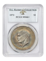 1973 $1 PCGS MS66+ ex: D.L. Hansen - $3,615.68