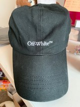 Off-White Brand Logo Baseball Cap Hat Black Adjustable Accessories Clothing - £118.27 GBP