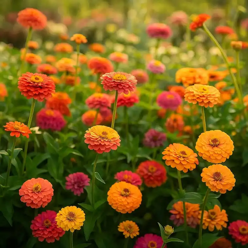 100 Unicorn Mix Zinnia Seeds, Rainbow Blooms, Easy Annual, Pollinator-Fr... - €11,11 EUR